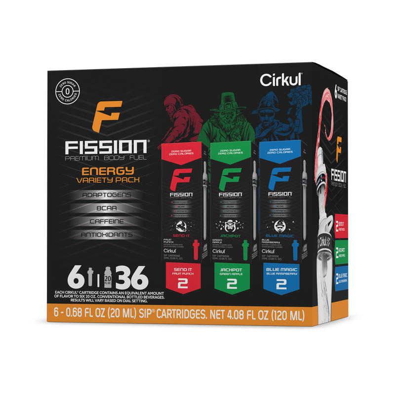 Vitamin-Infused Fission 6-Pack Variety Pack 97EI - Vitamin-Infused Natural Refreshing Flavor Core - Default Title