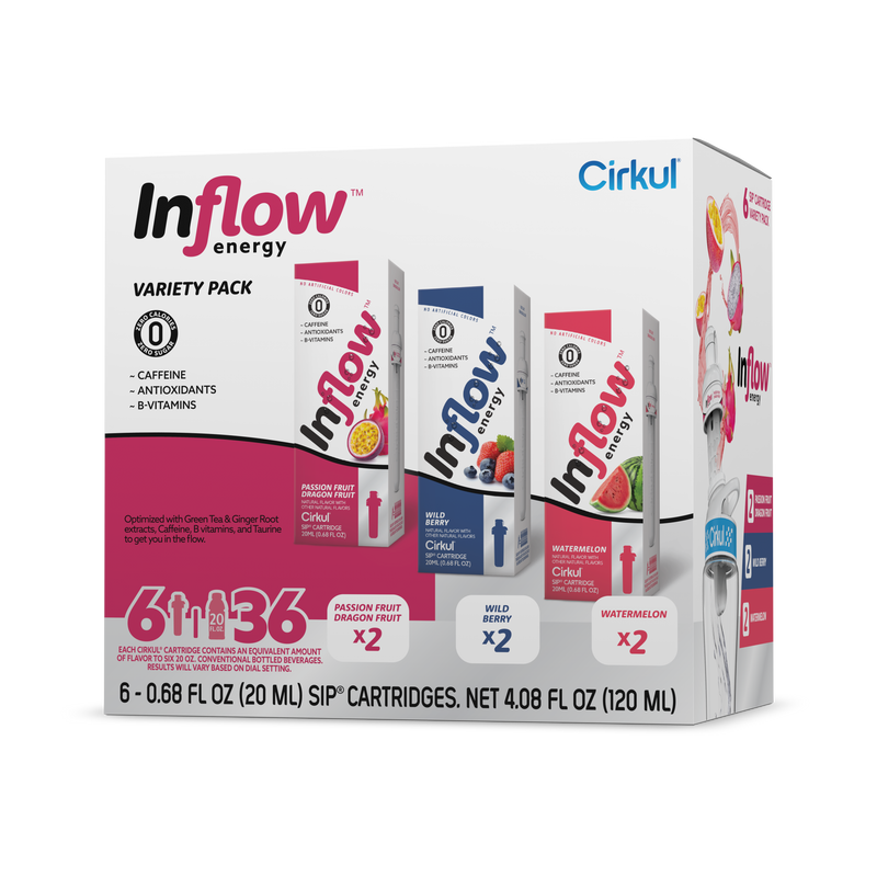 Refreshing Electrolyte Inflow Energy 6-Pack Variety Pack VCUW - Electrolyte Hydration Enhanced Taste Cartridges - Default Title