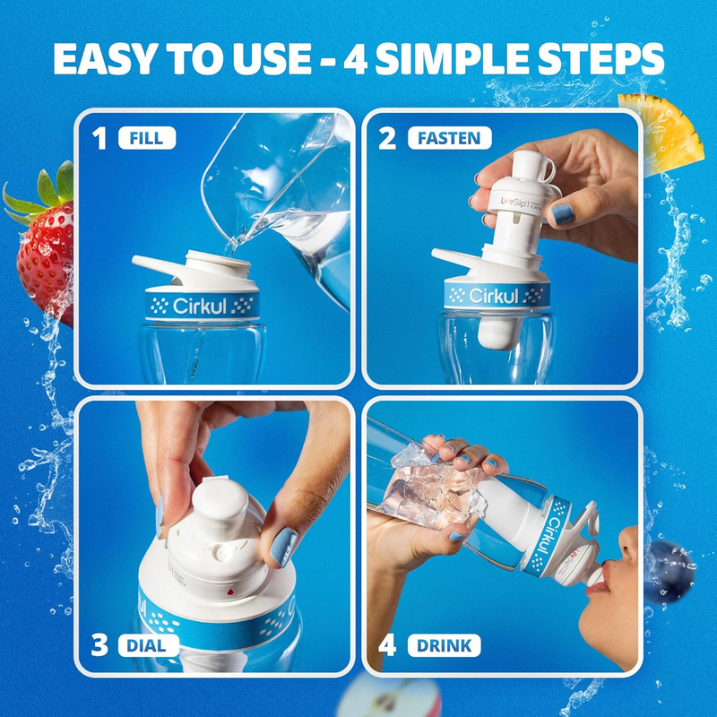 Natural Fruit Flavored LifeSip 6-Pack Variety Pack PN3A - Zero-Calorie Multi-Flavor Sip Pods for Water Bottle Detail