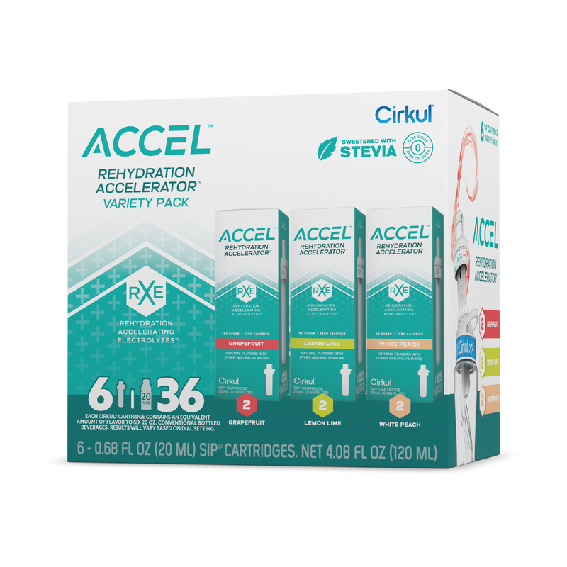 Refreshing Electrolyte Accel 6-Pack Variety Pack IZ9I - Sugar-Free Fruit Flavor Cartridge Refill - Default Title