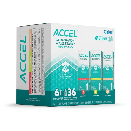 Refreshing Electrolyte Accel 6-Pack Variety Pack IZ9I - Sugar-Free Fruit Flavor Cartridge Refill Detail