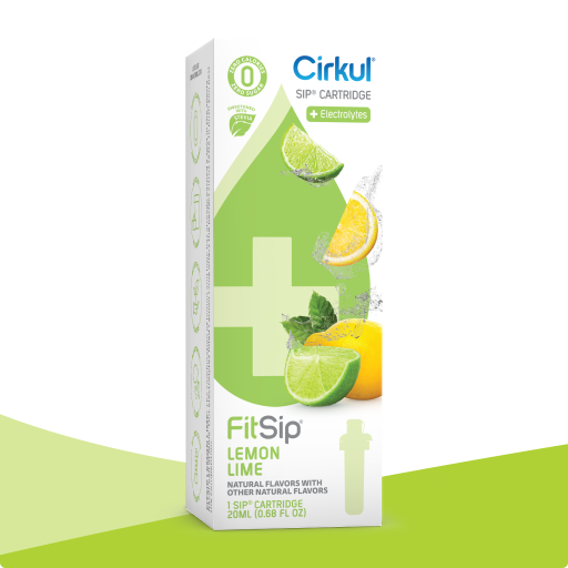 Natural Fruit Flavored FitSip Lemon Lime (Stevia) PO5V - Electrolyte Hydration Enhanced Taste Cartridges - Default Title