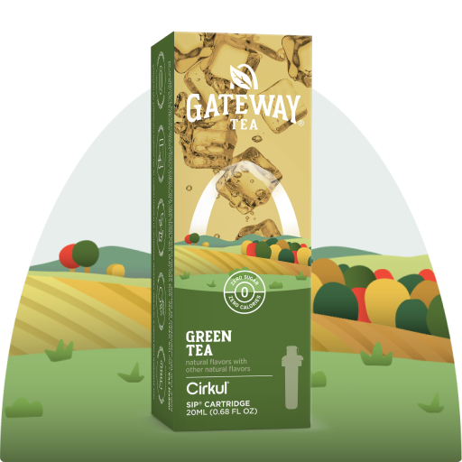 Zero-Calorie Gateway Green Tea P45Z - Vitamin-Infused Natural Refreshing Flavor Core - Default Title