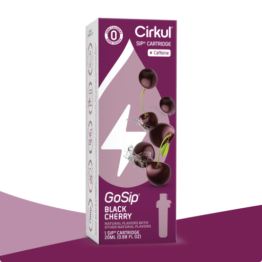 Sugar-Free GoSip Black Cherry 7X64 - Zero-Calorie Multi-Flavor Sip Pods for Water Bottle - Default Title