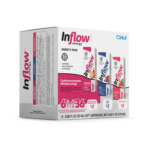 Refreshing Electrolyte Inflow Energy 6-Pack Variety Pack VCUW - Electrolyte Hydration Enhanced Taste Cartridges Detail
