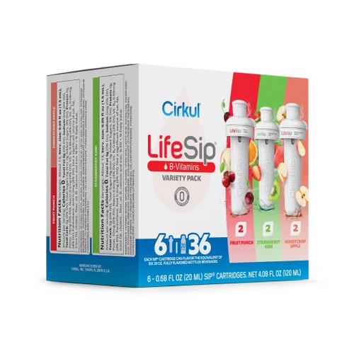 Natural Fruit Flavored LifeSip 6-Pack Variety Pack PN3A - Zero-Calorie Multi-Flavor Sip Pods for Water Bottle Detail